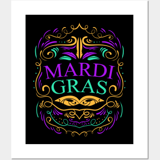 Lettering And Ornaments For Mardi Gras Posters and Art